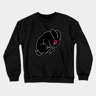 Sad Little Bunny (Black) Crewneck Sweatshirt